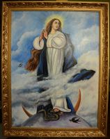 Nr.219.Matka Boża Królowa Niebios-olej, płótno-wym.120-90cm